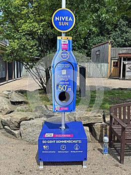 Nivea sunscreen vending machine.