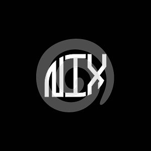 NIX letter logo design on BLACK background. NIX creative initials letter logo concept. NIX letter design.NIX letter logo design on
