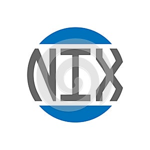 NIX letter logo design on white background. NIX creative initials circle logo concept. NIX letter design