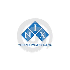 NIX letter logo design on WHITE background. NIX creative initials letter logo concept. NIX letter design