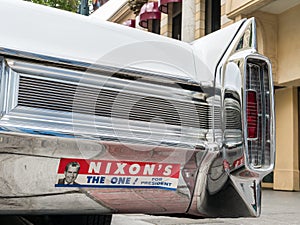 Nixon bumper sticker on a Cadillac