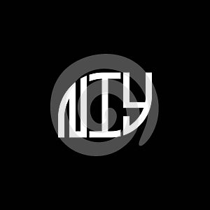 NIY letter logo design on BLACK background. NIY creative initials letter logo concept. NIY letter design.NIY letter logo design on