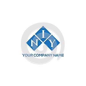 NIY letter logo design on WHITE background. NIY creative initials letter logo concept. NIY letter design