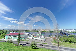 Nizhny Novgorod, Russia. - June 21.2018. View of the Annunciation Monastery and the Nizhny Novgorod Theological Seminary.