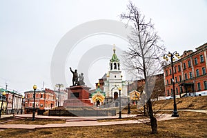 Nizhny Novgorod, Russia. Minin and Pozharsky monument