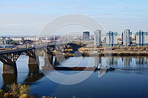 Nizhny Novgorod, view from the mountainous part of the city .