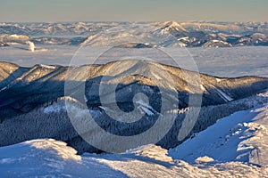 Nizke Tatry mountains from Chabenec peak