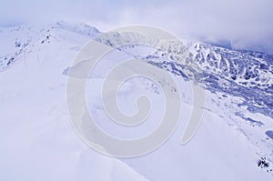 Nizke Tatry mountains during winter