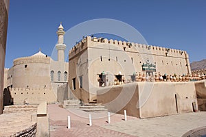 Nizwa Fort Castle, view from outside, Oman