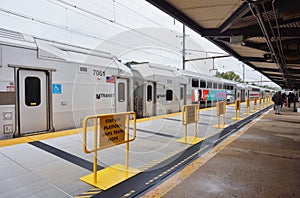 A NJ Transit commuter train on the Northeast Corridor line