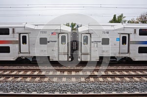 An NJ Trasit commuter train in New Jersey