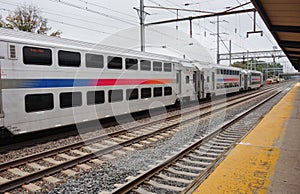 An NJ Trasit commuter train in New Jersey