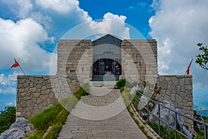 Njegos mausoleum at Lovcen National Park in Montenegro