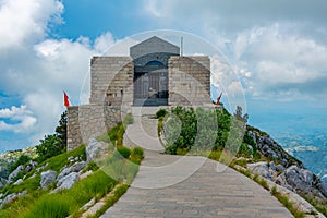 Njegos mausoleum at Lovcen National Park in Montenegro