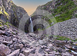 NjupeskÃ¤r is a waterfall in northwestern Dalarna, formed by NjupÃ¥n in FulufjÃ¤llets nationalpark