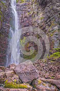 NjupeskÃ¤r is a waterfall in northwestern Dalarna, formed by NjupÃ¥n in FulufjÃ¤llets nationalpark