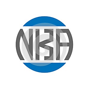 NKA letter logo design on white background. NKA creative initials circle logo concept. NKA letter design photo