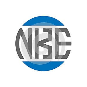 NKE letter logo design on white background. NKE creative initials circle logo concept. NKE letter design