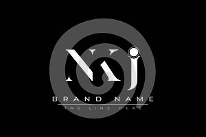 NKJ abstract letter logo design