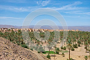 NKotb palm grove in the province of Zagora, in the Atlas Mountains of Morocco