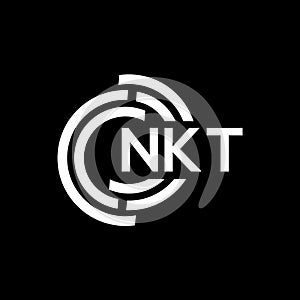 NKT letter logo design on black background.NKT creative initials letter logo concept.NKT vector letter design photo