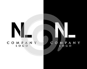 NL, LN initial letter logotype company logo modern design vector photo