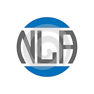 NLA letter logo design on white background. NLA creative initials circle logo concept. NLA letter design photo