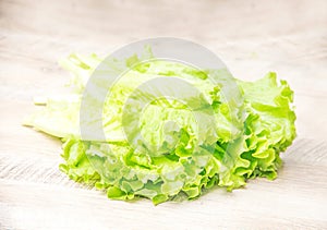 Lettuce on a wooden table