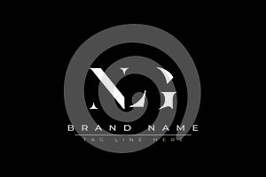 NLG abstract letter logo design