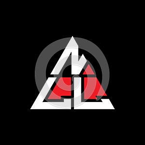 NLL triangle letter logo design with triangle shape. NLL triangle logo design monogram. NLL triangle vector logo template with red