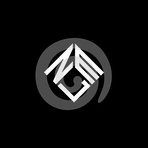 NLM letter logo design on black background. NLM creative initials letter logo concept. NLM letter design photo