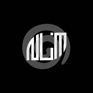 NLM letter logo design on BLACK background. NLM creative initials letter logo concept. NLM letter design photo