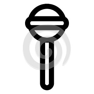 Lollipop Outline bold Vector Icon which can be easily modified or Edited