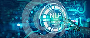 NLP Natural Language Processing cognitive computing technology and Ai Technology concept