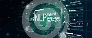 NLP Natural Language Processing cognitive computing technology concept.