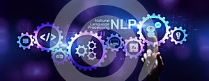 NLP Natural language processing concept. Artificial intelligence neural network