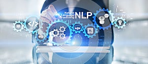 NLP Natural language processing concept. Artificial intelligence neural network