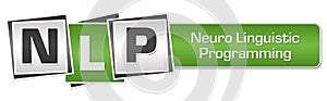 NLP - Neuro Linguistic Programming Green Grey Squares Bar