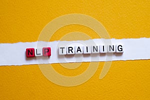 NLP training - word concept on cubes, text