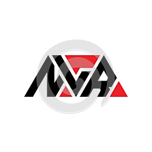 NLR triangle letter logo design with triangle shape. NLR triangle logo design monogram. NLR triangle vector logo template with red