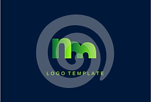 NM Letter Logo Design Vector