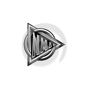 NM Logo Letter Triangle and Circle Rounded