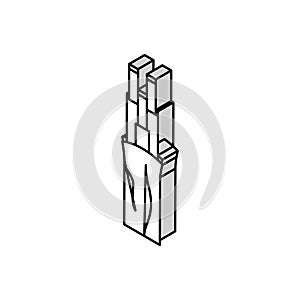 nm nonmetallic cable wire isometric icon vector illustration