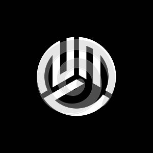 NMU letter logo design on black background. NMU creative initials letter logo concept. NMU letter design