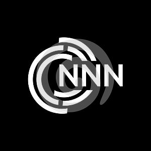 NNN letter logo design. NNN monogram initials letter logo concept. NNN letter design in black background