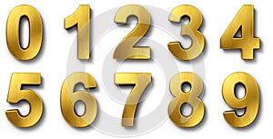 Nnumbers in gold