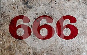 No. 666. The number three sixes