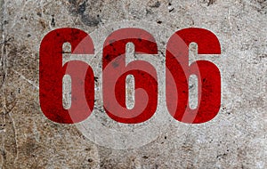 No. 666. The number three sixes