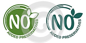 No Added Preservatives eco-friendly stamp