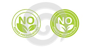 No added preservatives stamp - isolated icon